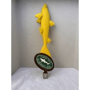 Dogfish Head 60 Minute IPA Logo‎ Yellow Shark Fish 11-1/2" Tall Beer Tap Handle